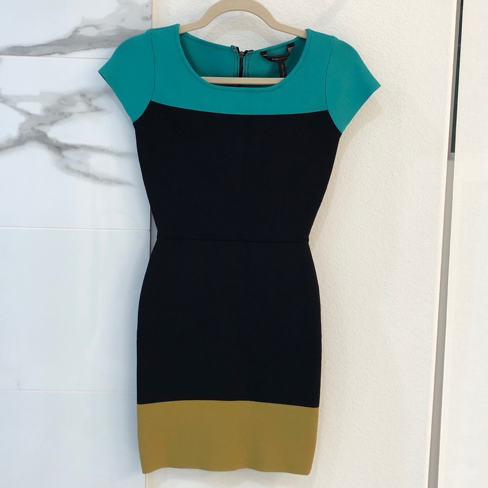 NWT BCBG color block dress XS